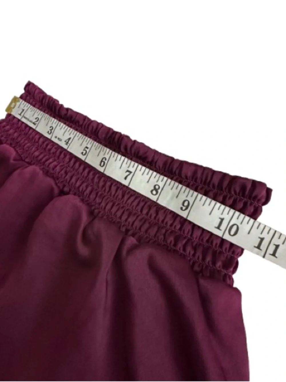 wonder nation Girl's M(6-7) Plum Burgundy Tiered Satin Skater Ruffled Skirt